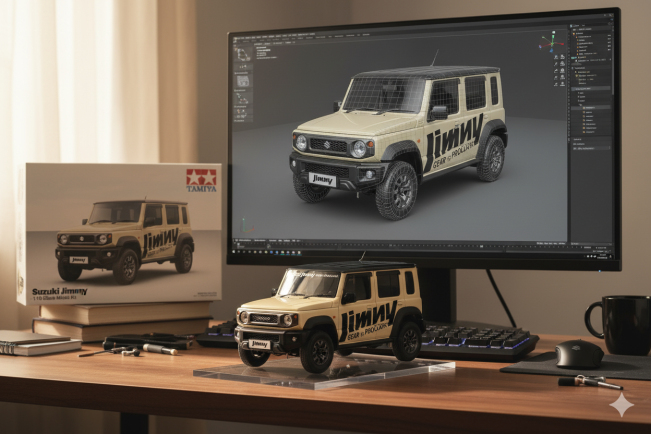 Foto Suzuki Jimny karya Gemini AI. (Tomy Tresnady / FTNews.co.id)